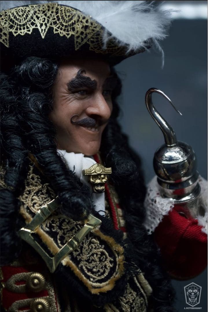 映画HOOK1/6カスタムフィギュア ダスティンホフマンフック船長ホットトイズ系