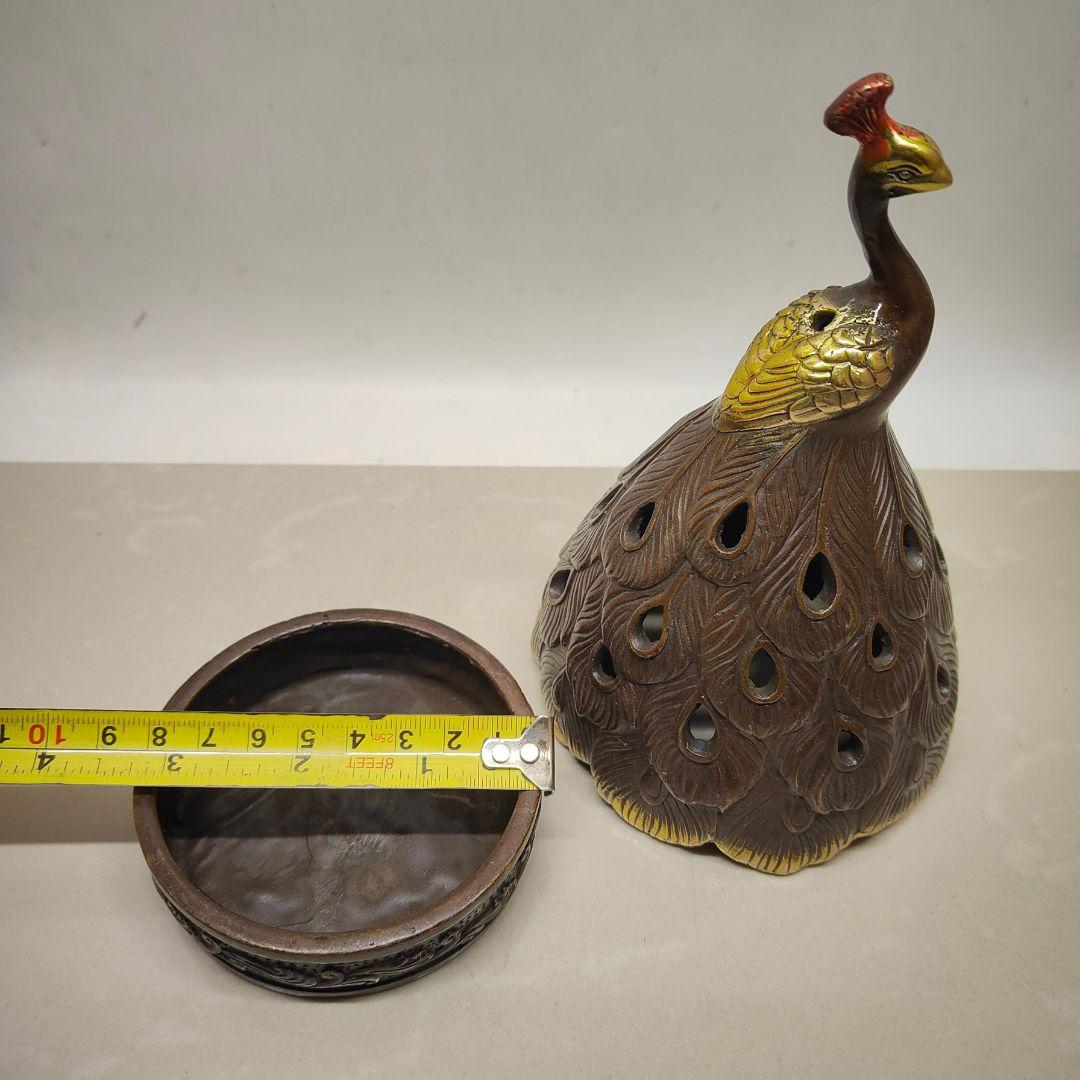 香炉 孔雀香薫炉 吉祥鳥 室内 机 茶台 装飾品 工芸品 置物