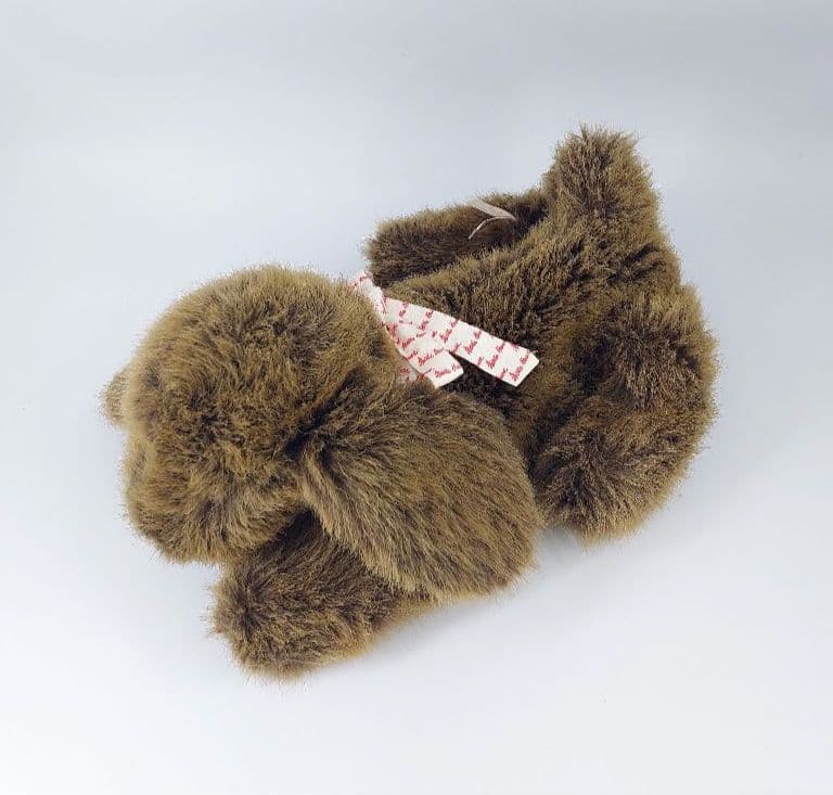 廃盤品 ケテクルーゼ ぬいぐるみ クタクタ犬 ドイツ製 ブラウン 横向き34cm