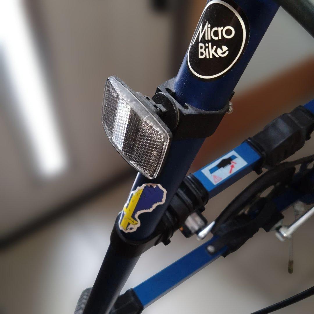 MicroBike 折りたたみ自転車　 ブルー　 ベルトドライブ　12インチ