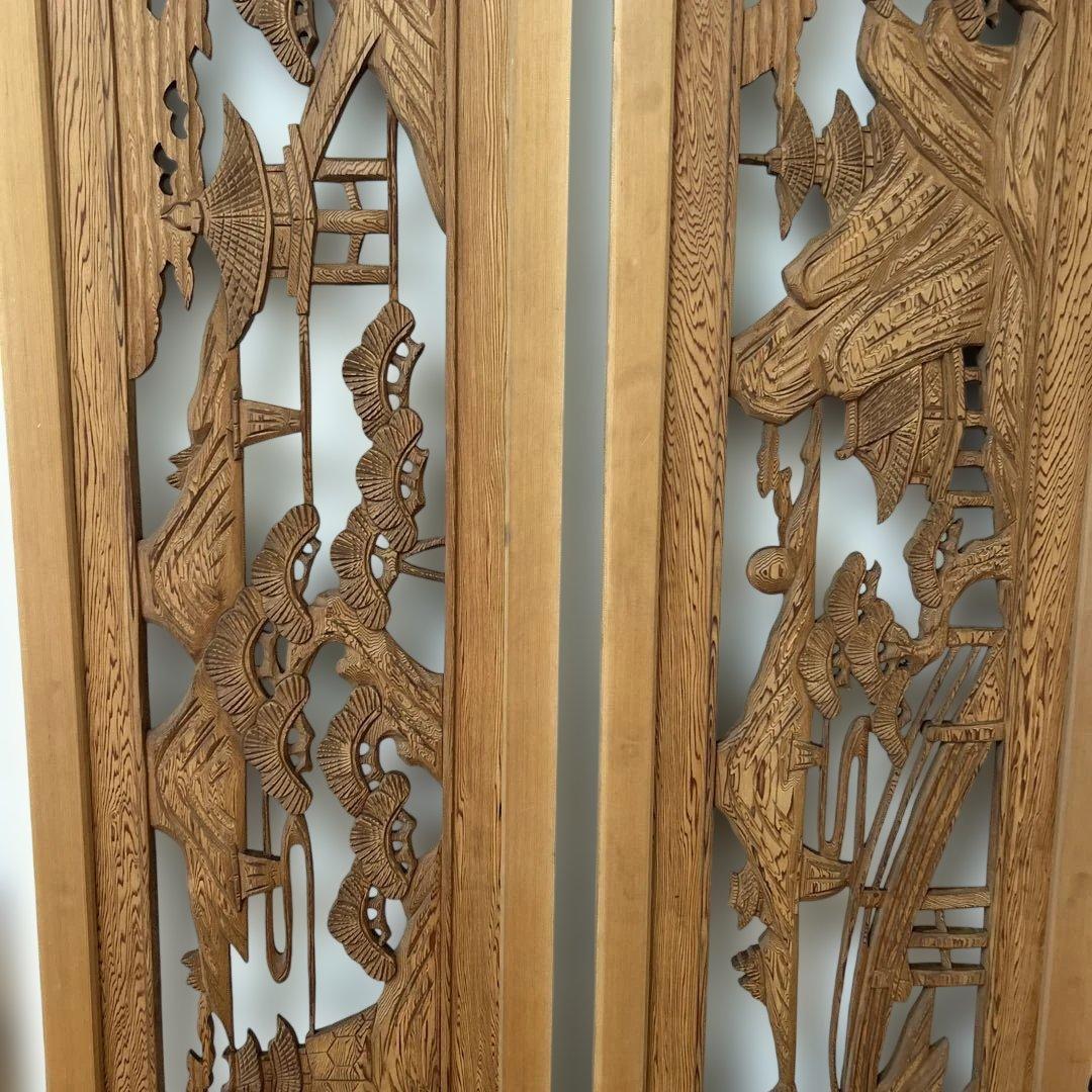 屋久杉　欄間　高級　中古品　サイズ:187センチ×40.5センチ×3センチ