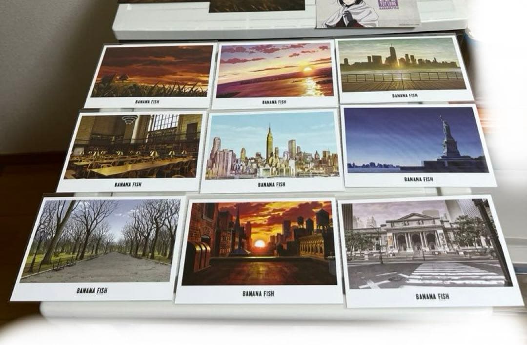 バナナフィッシュ 、原画展 エンディング、美術、コラボカフェのポストカードセット