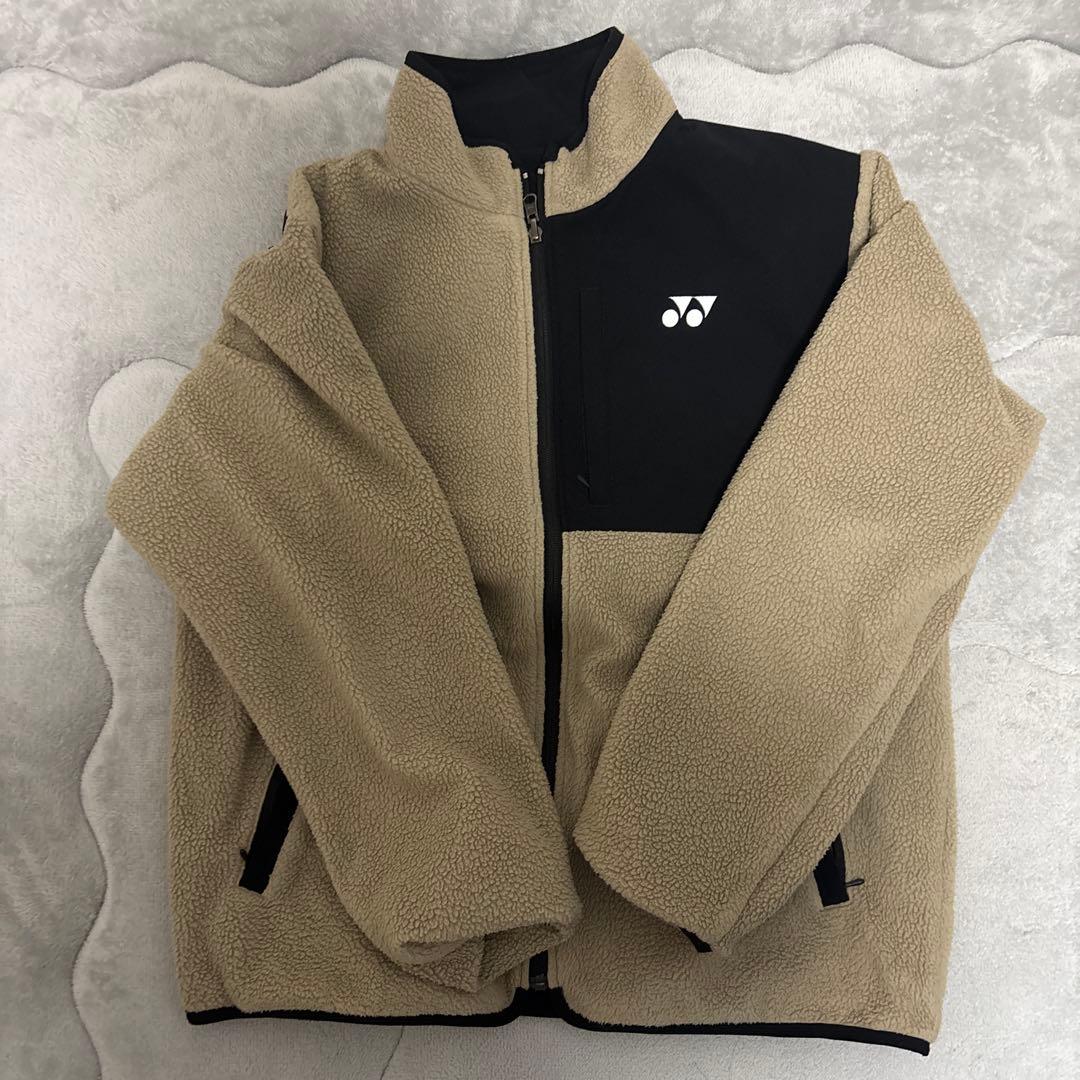 ヨネックス ジップアップジャケット 黒 ベージュ