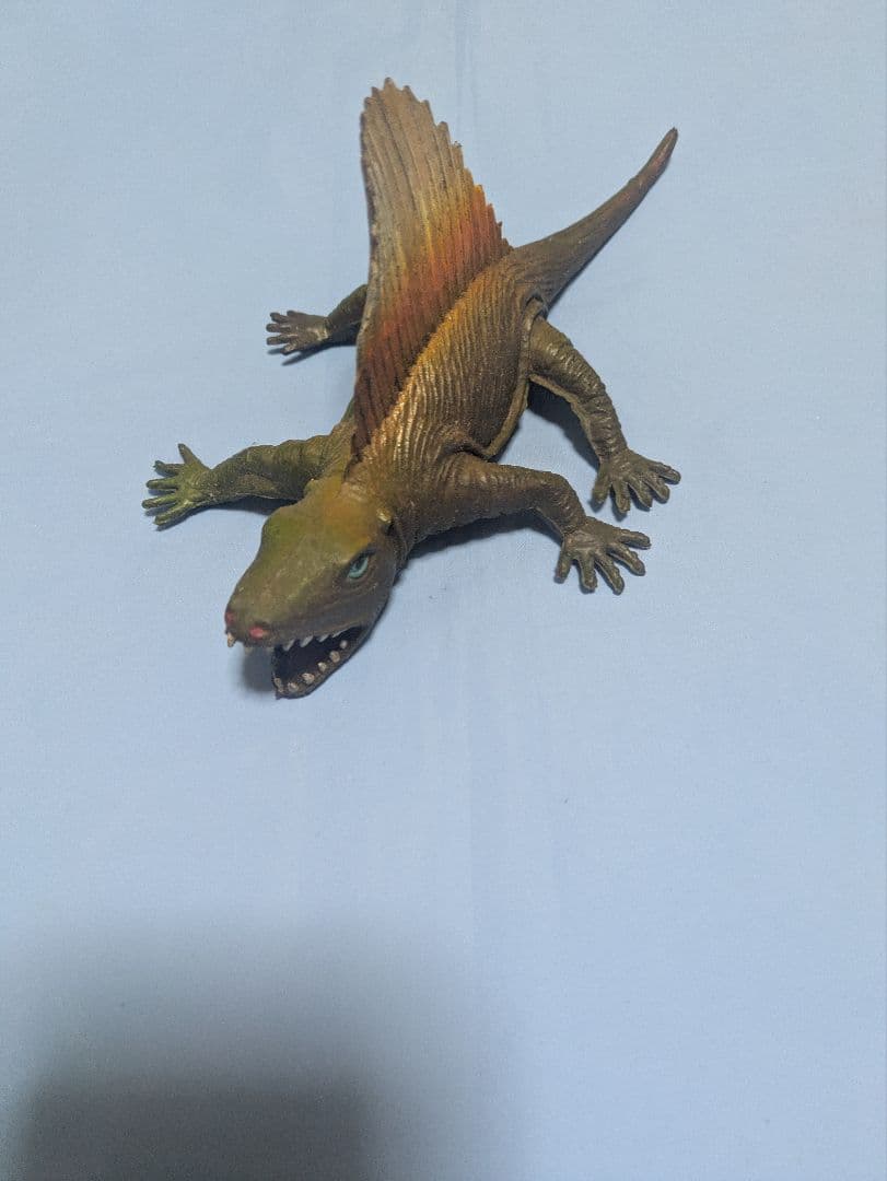 ディメトロドン 恐竜 昔のソフビ フィギュア Made in Hong Kong