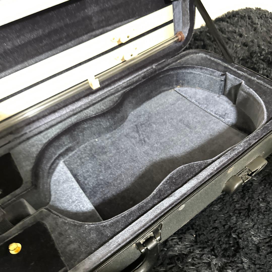 高級 Lang バイオリンケース 4/4サイズ 弦楽器 湿度計 弓4本収納
