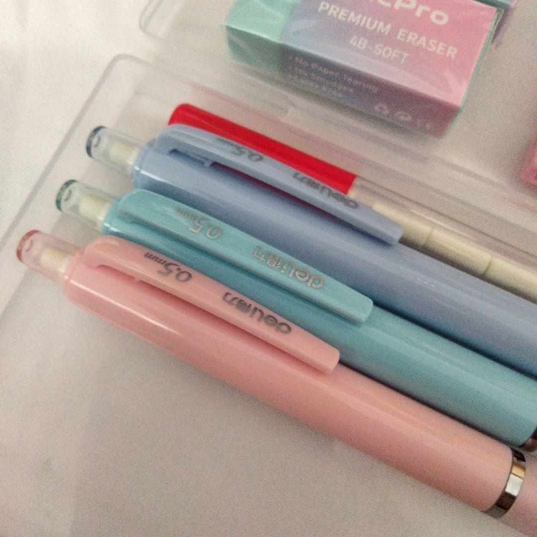 ❤新品❤Nicpro パステル シャープペンシルセット 0.5mm 消しゴム