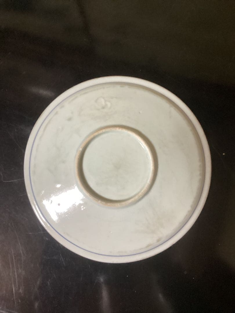 初期伊万里　染付花文江戸期皿　骨董古美術コレクション品幅約20.5cm
