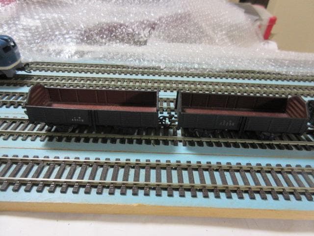 鉄道模型（HOゲージ） ミニ 無蓋貨車列車セット （金属製・カツミ/エンドウ製）