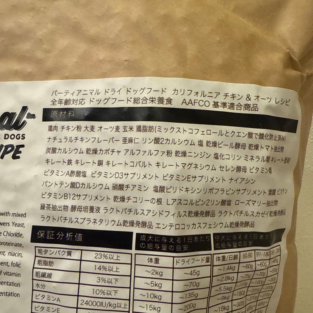 パーティーアニマルParty Animal ドッグフード 1.81kg 2袋