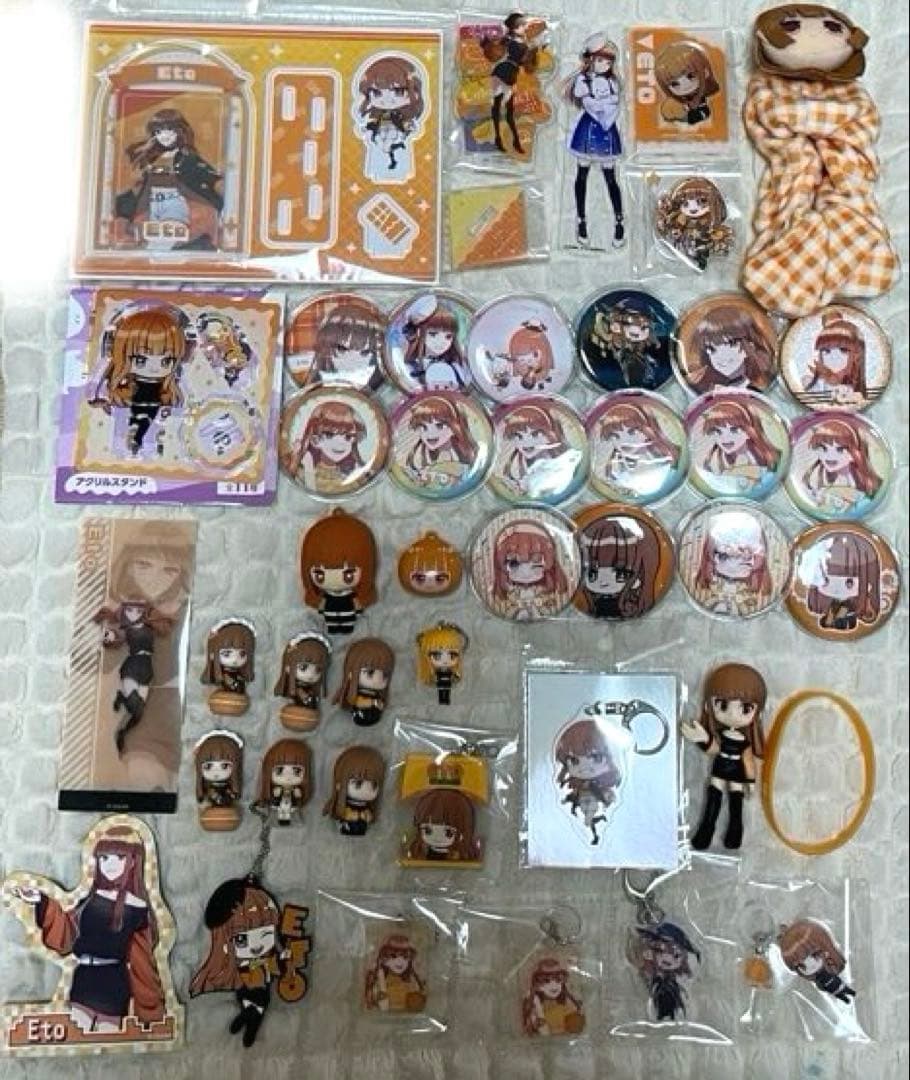 カラフルピーチ　からぴち　えと　缶バッジ　アクスタ　まちぼうけ　フィギュア