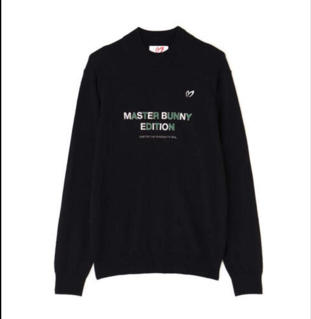 新品 パーリーゲイツ マスターバニー カシミヤ混 タートルネックニット(5)L黒