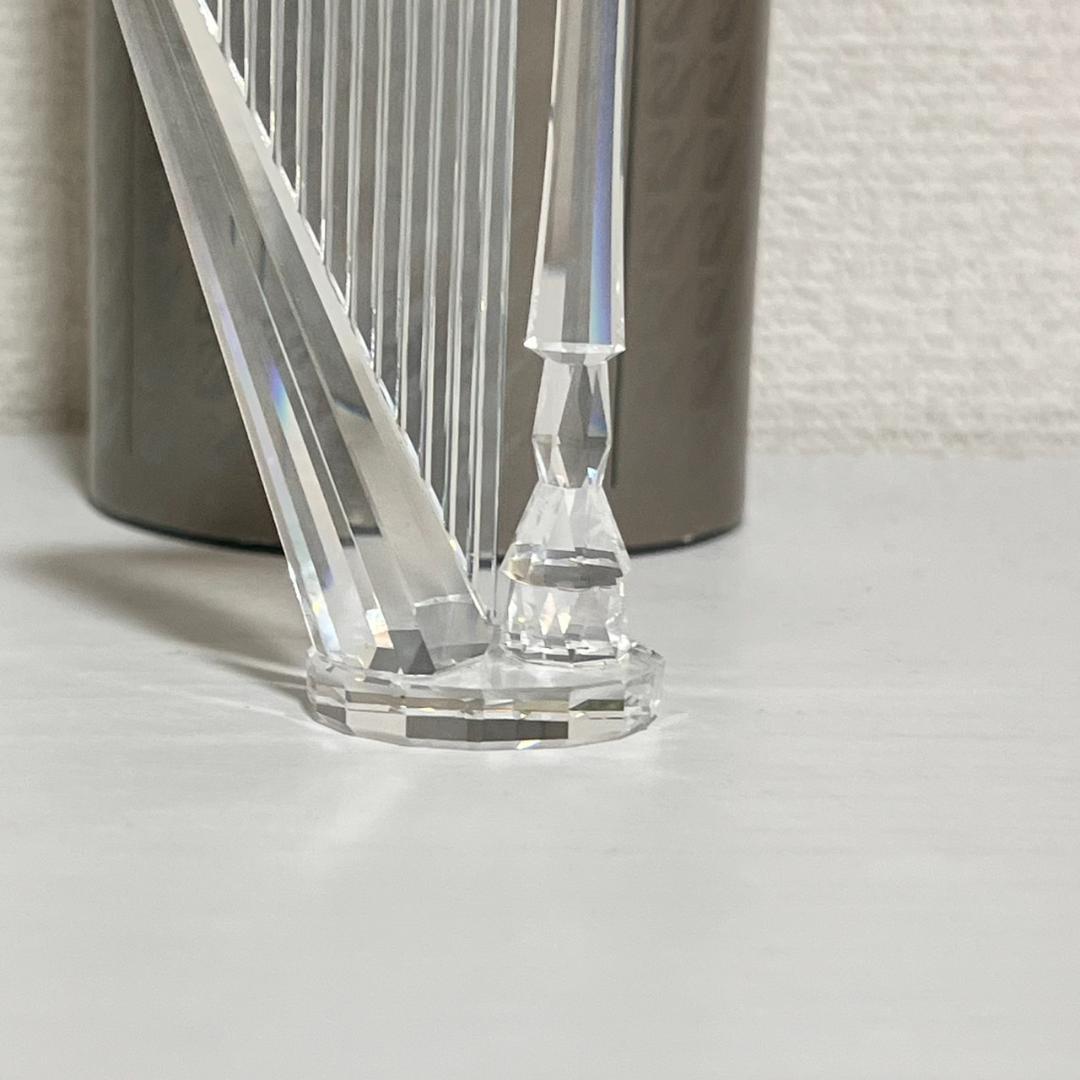 【美品】スワロフスキー クリスタル 置物 ハープ Swarovski