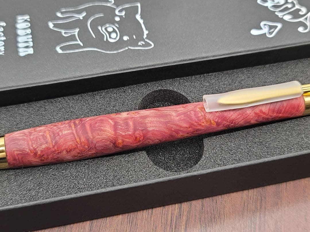 新品 こぶた工房 タクサスフロリニーバール 極上杢 ボールペン