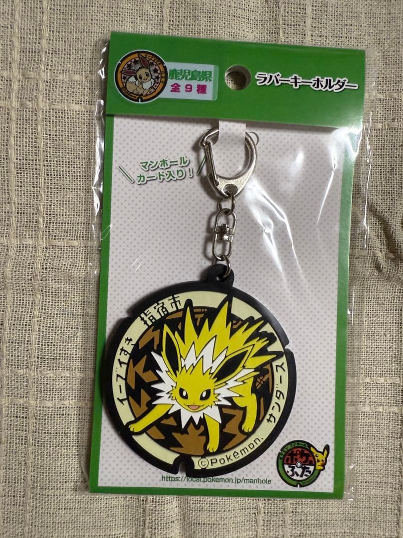 ポケふた　ポケモンマンホール　ラバーキーホルダー　ブイズコンプリートセット未開封