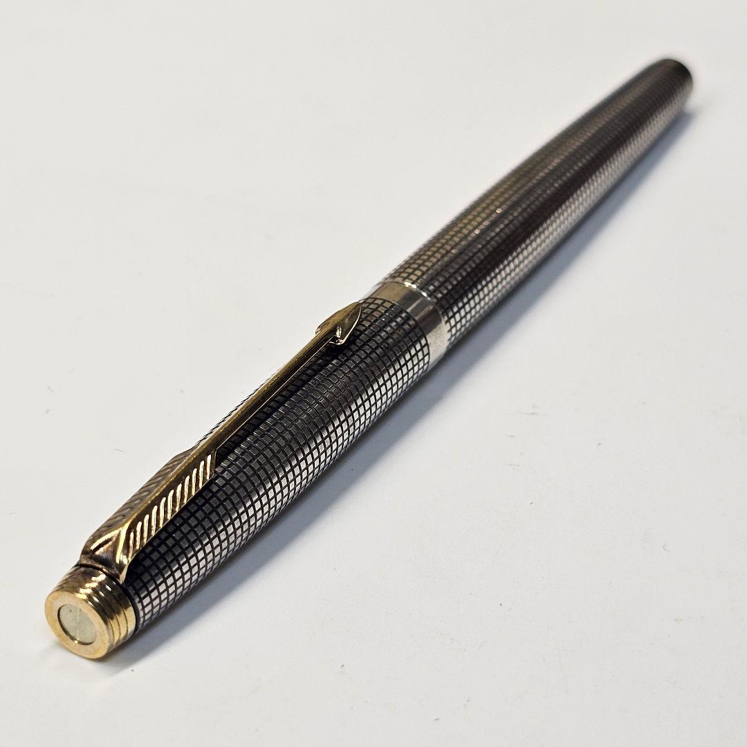 Parker 75 シズレ 格子柄 SV925 キャップ式 ローラーボール