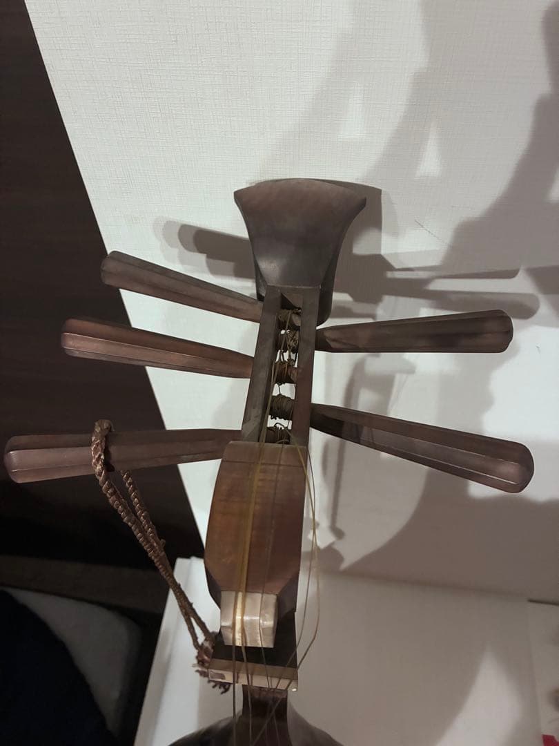 m*u様 筑前琵琶 五弦 レトロ　【ジャンク品】ヴィンテージ　時代物　古美術