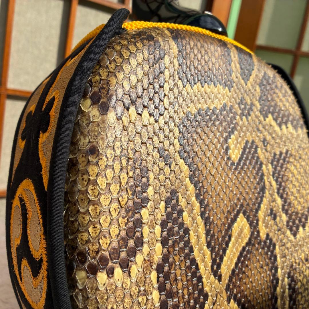 沖縄三線 蛇 脱皮 本革製
