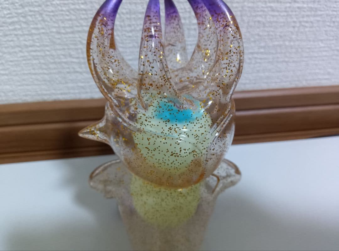 ペインターネット バッカルコーン クリアゴールドラメ　蓄光　ソフビ　フィギュア