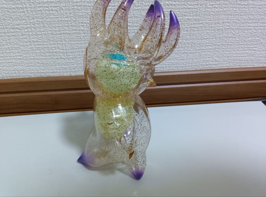 ペインターネット バッカルコーン クリアゴールドラメ　蓄光　ソフビ　フィギュア