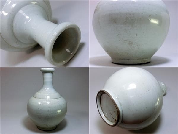 花瓶■古い白磁の壺 中国 徳利 花器 古玩 唐物 時代物 骨董品■