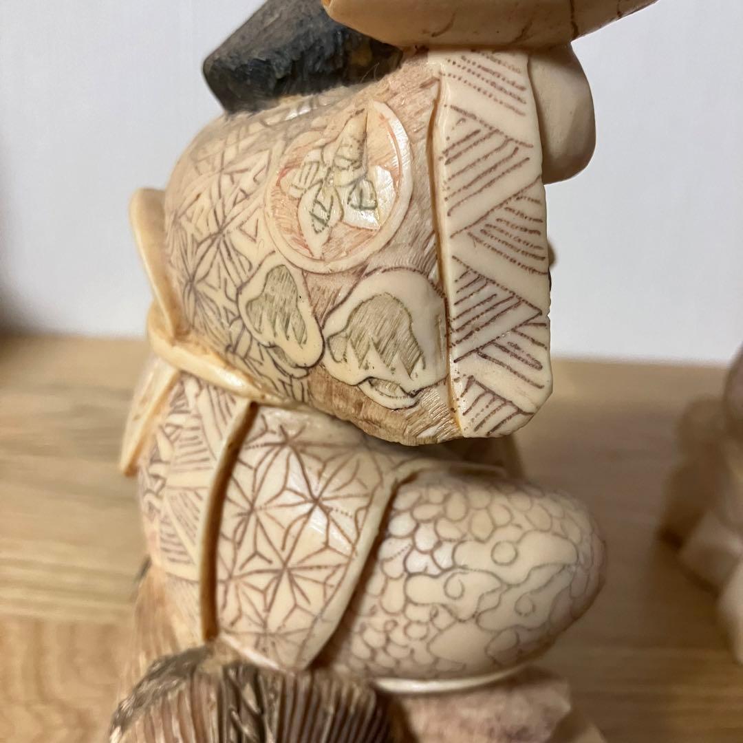 恵比寿様　大黒天様　縁起物　置物　練り物