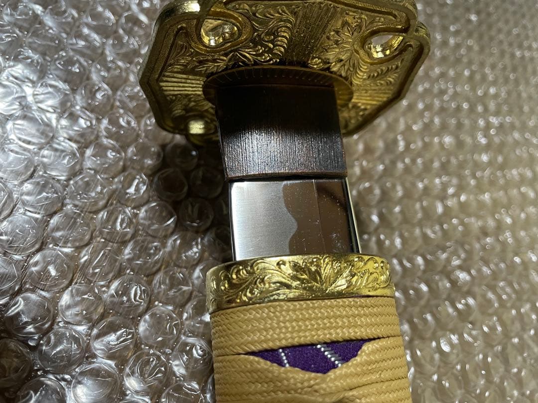 高級武具♢模造刀／レプリカ☆美品☆陣太刀☆ 刀身に竜の彫り物　観賞用