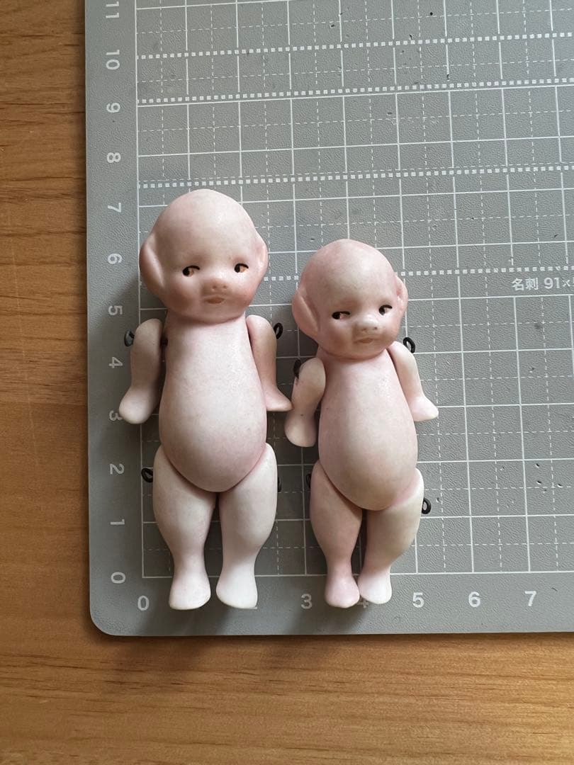 【アンティーク】ドイツ製 オールビスク 子豚ちゃんペア