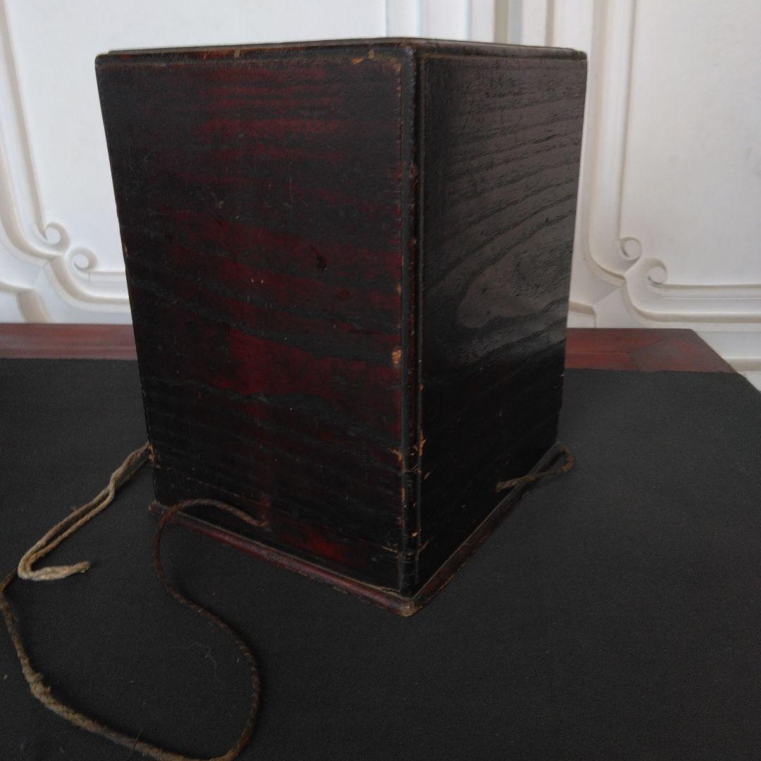 重箱　黒柿　象嵌