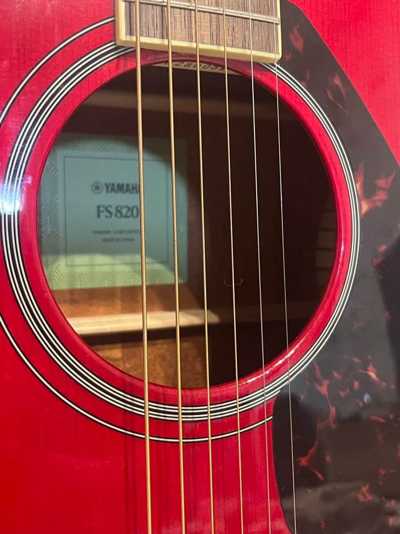 YAMAHA FS820 アコースティック　ギター　ヤマハ　カバー&スタンド付