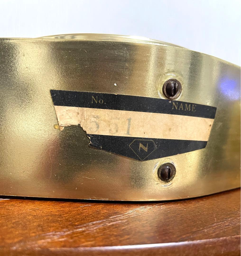 日本美術時計 Nマーク 置時計 ゼンマイ式 ヴィンテージ アンティーク 動作品