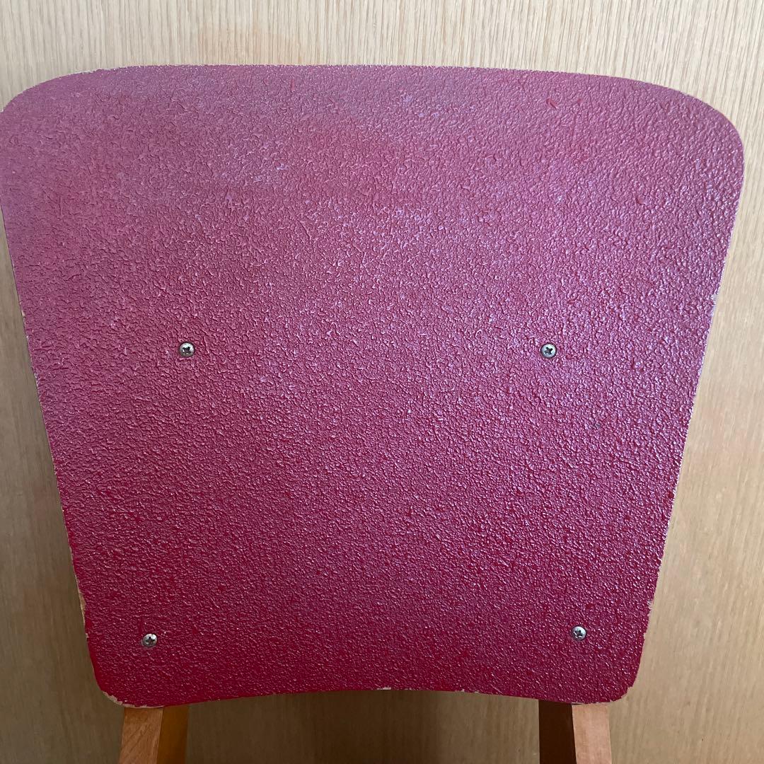 希少＊ジャン プルーヴェ 木製チェア 赤 1950年代