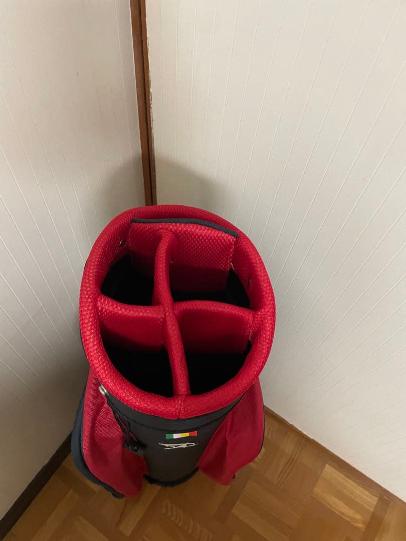 アーノルドパーマー キャディバッグ 紺色×赤色