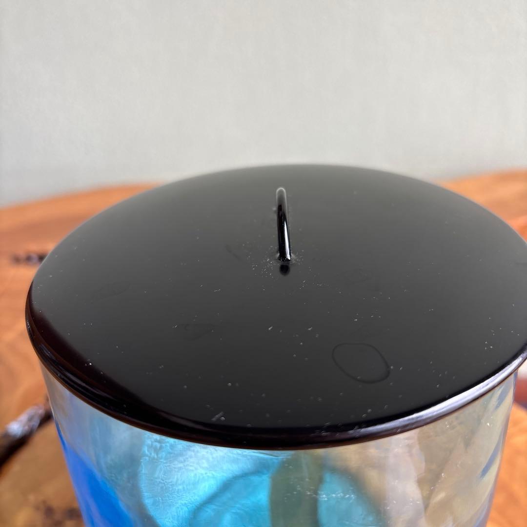 硝子製水指 義山 切箔 金彩