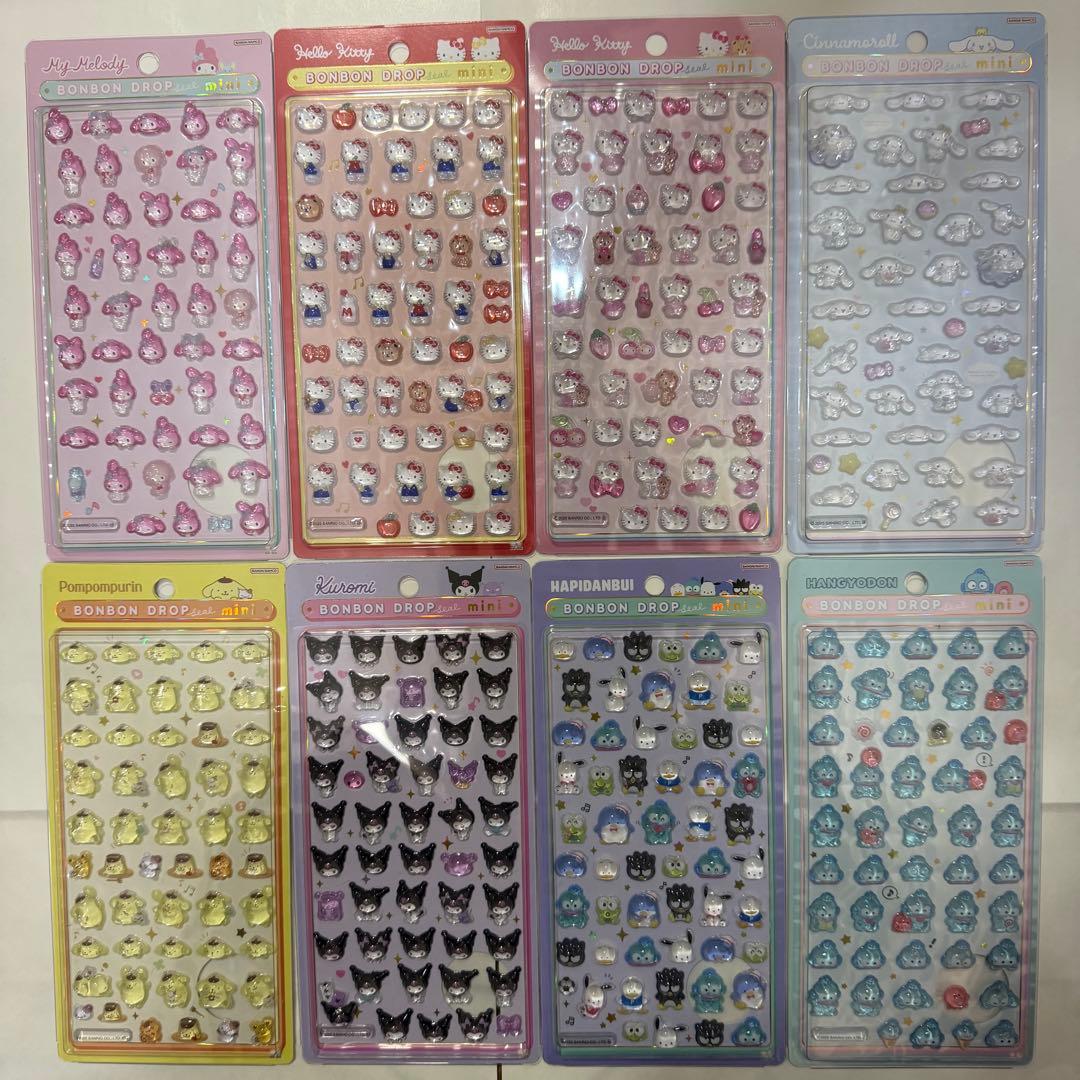 正規品 サンリオ ボンボンドロップシール ミニ 第2弾 16枚セット