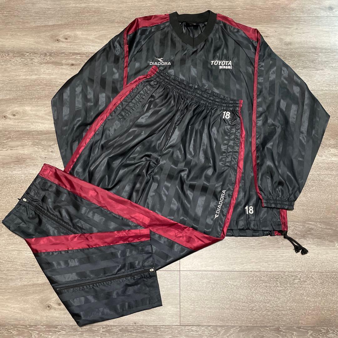 希少品DIADORA 豊田南高校18 刺繍デザイン サッカーピステ セットアップ