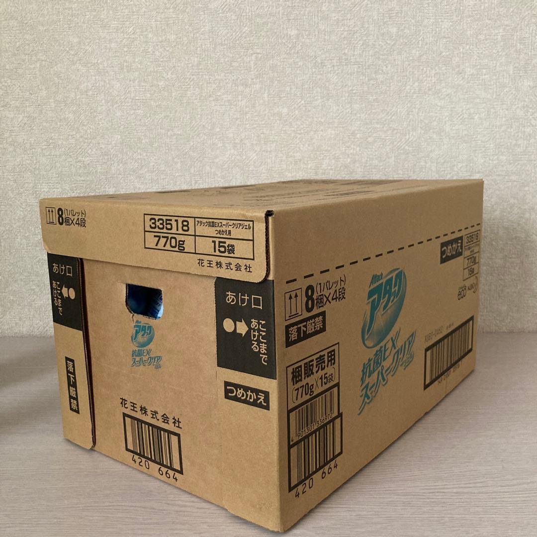 アタック 抗菌EX スーパークリアジェル 詰替用 770g 1箱15袋入り