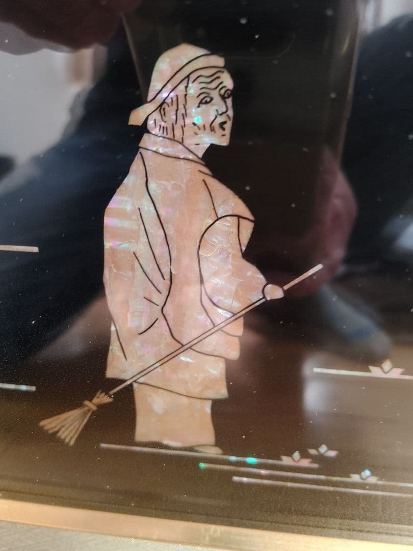 絵画 螺鈿 らでん 古美術 青貝細工　手渡し可能 島根県