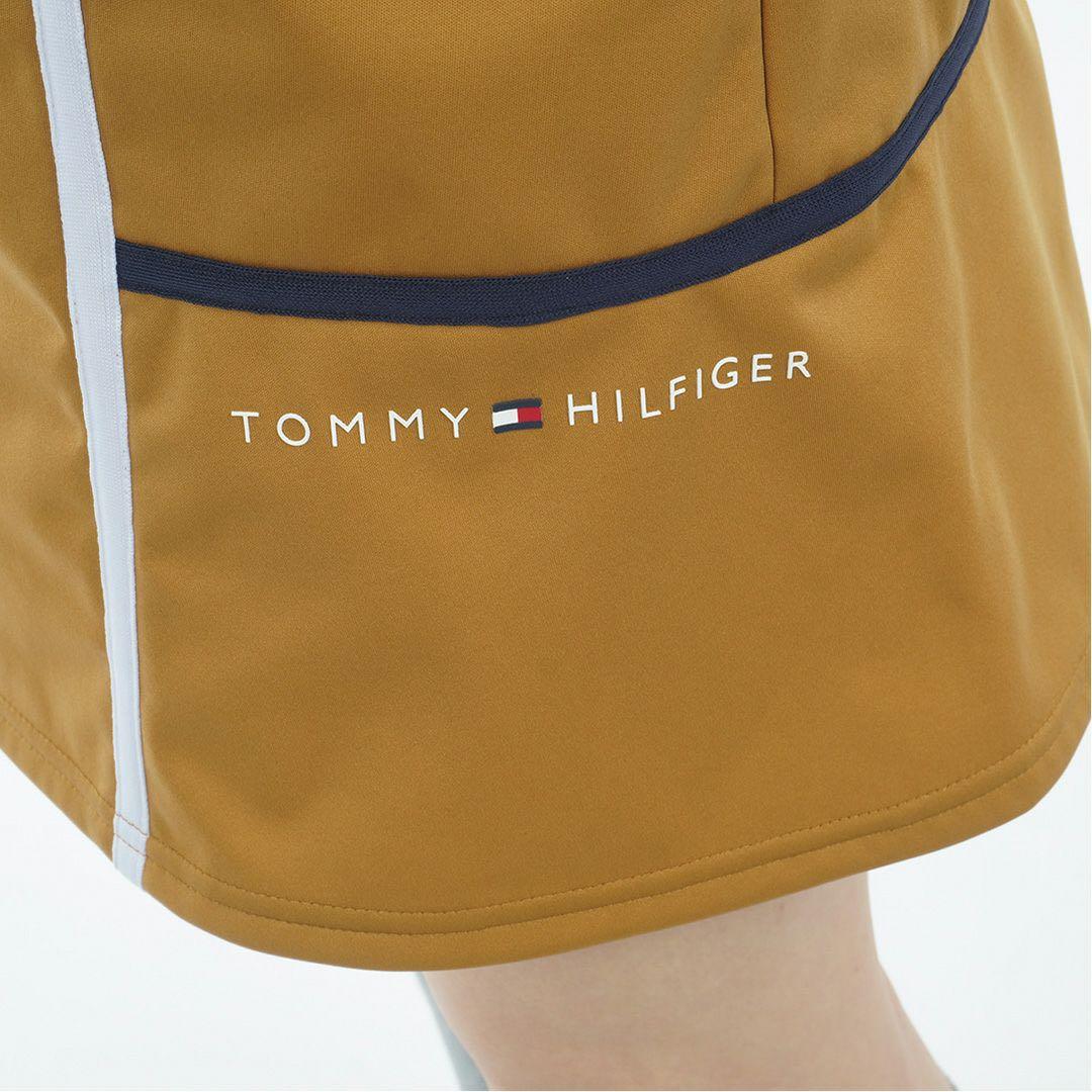新品★トミーヒルフィガーゴルフ★ウィンドプルーフミニスカート裏起毛ボア★キャメル