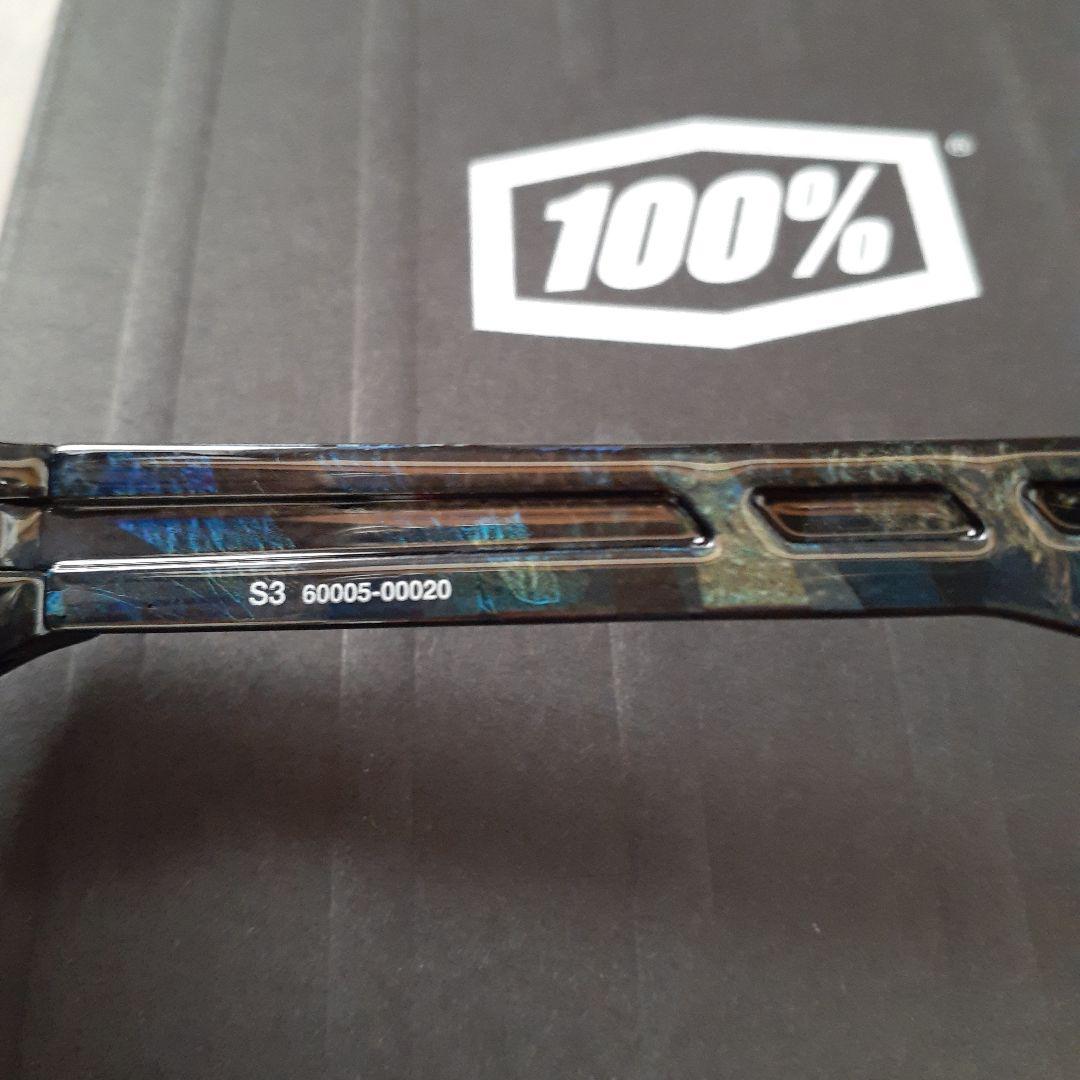 100% S3 ブラックホログラフィック ワンハンドレッド サングラス