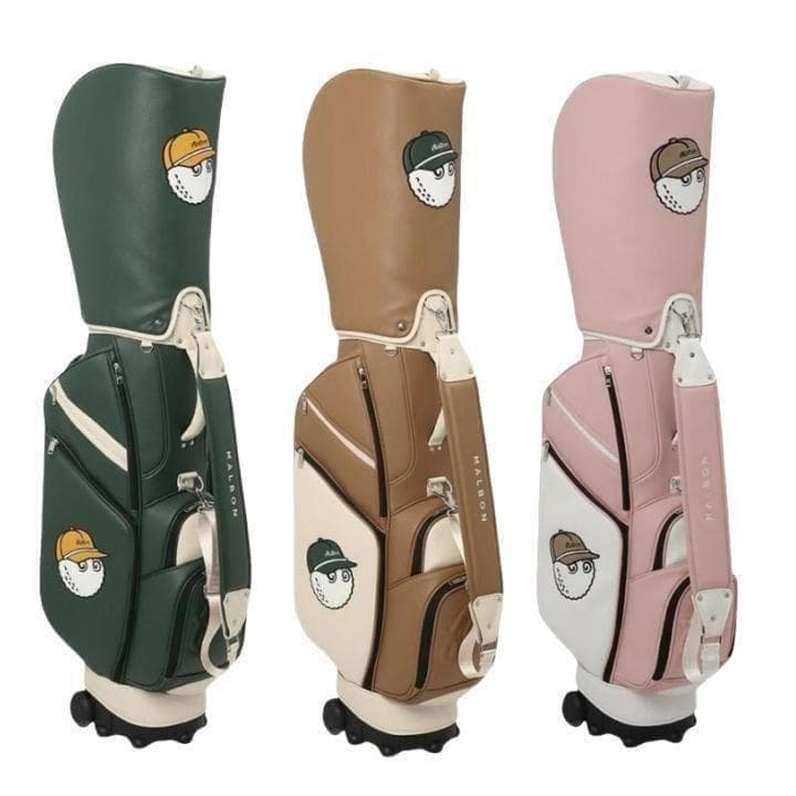 即日発送 マルボンゴルフ キャディバッグ キャスター付き Malbon 茶色CC