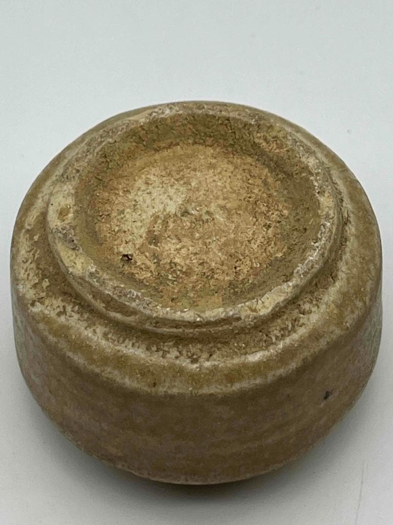 唐時代　青磁 相州窯 點彩 飛斑　香盒 粉盒 茶入　茶道具　唐物(F-84)