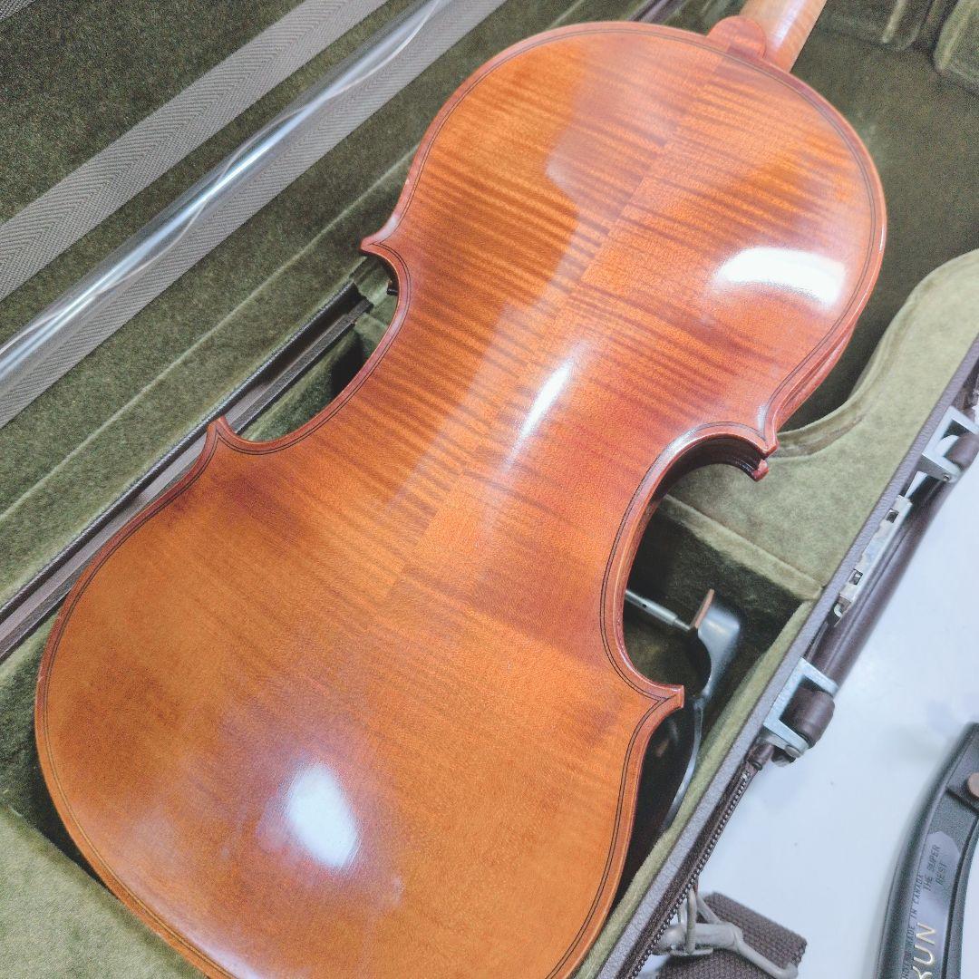 P578 Franz Sandner バイオリン 弓 肩当て ケース付 ドイツ製