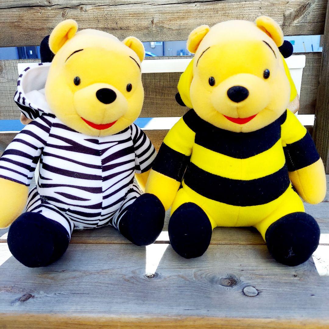ディズニー くまのプーさん 着ぐるみ ぬいぐるみ 蜂蜜瓶 小物入れ 未使用 美品