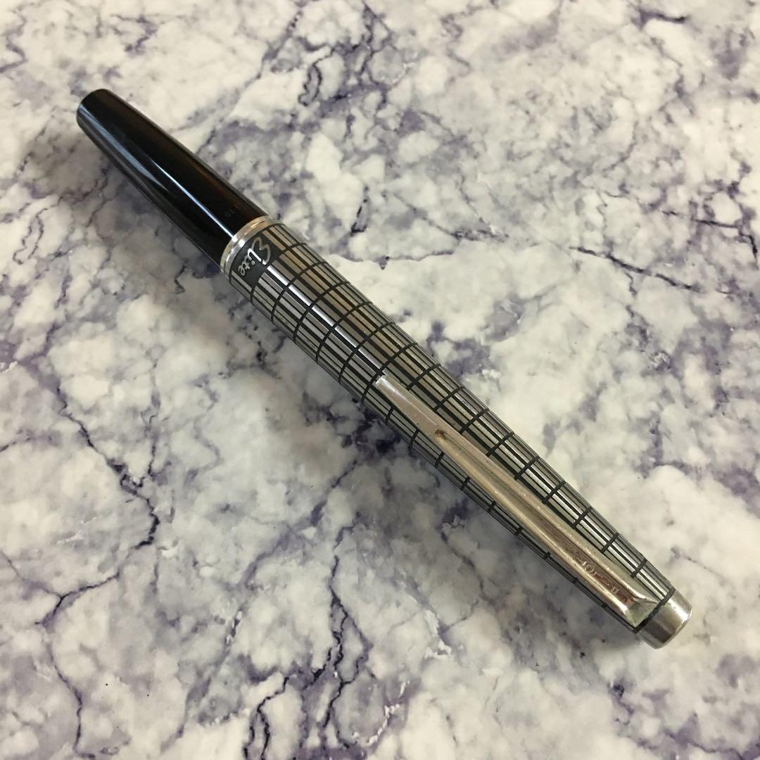 #0204 オーバーホール済み 万年筆 PILOT Elite 半格子 18k