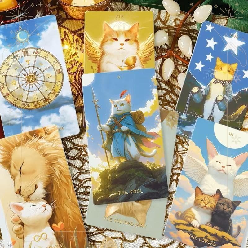 【正規品タロットカード】キュートな癒し系✨太っちょ猫ちゃんたちのタロットデッキ