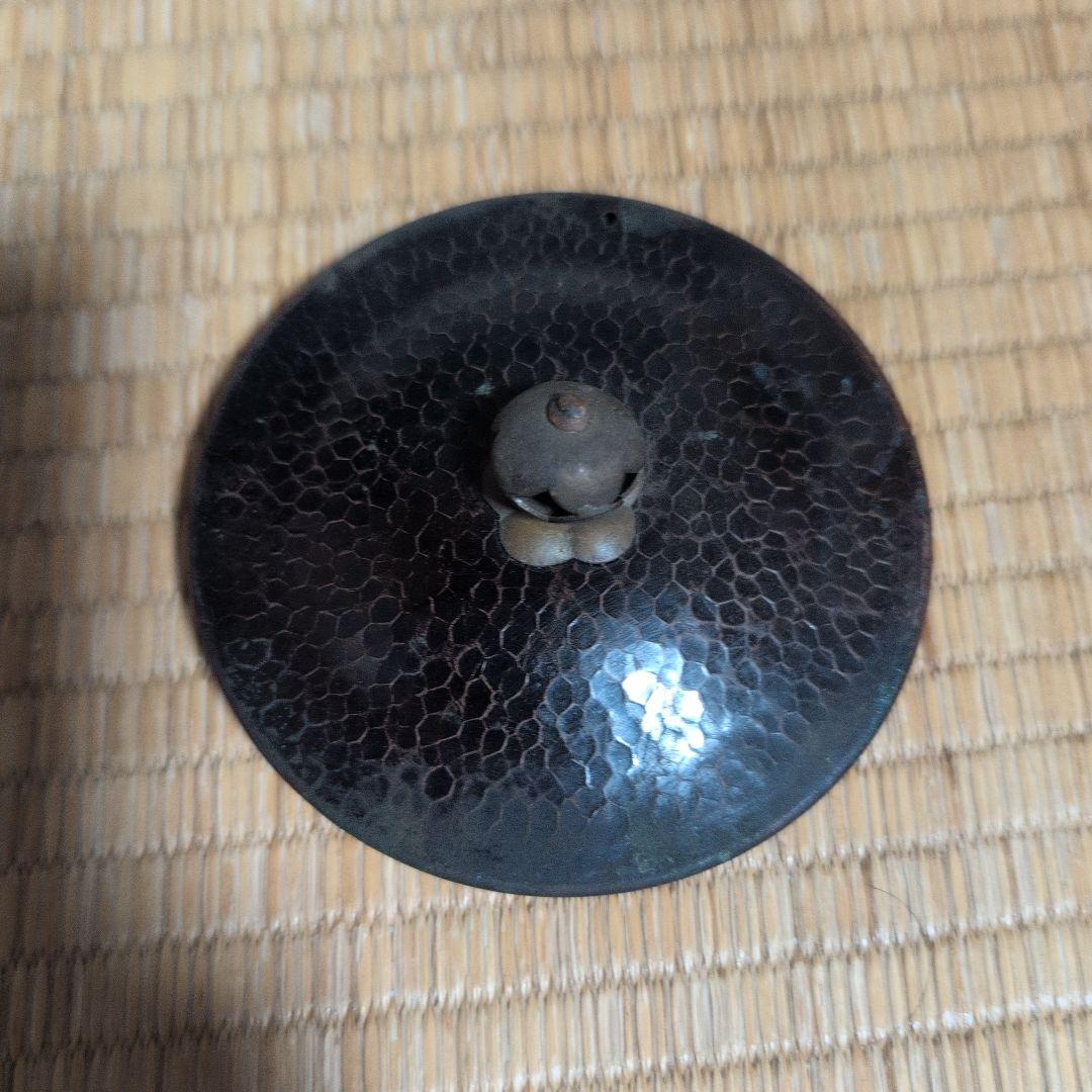 黒銅色銅製？の丸型鉄瓶