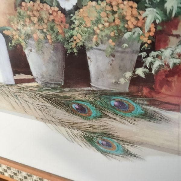 イタリア 大判 額装 アート ポスター 54×100cm フラワー 花 大型
