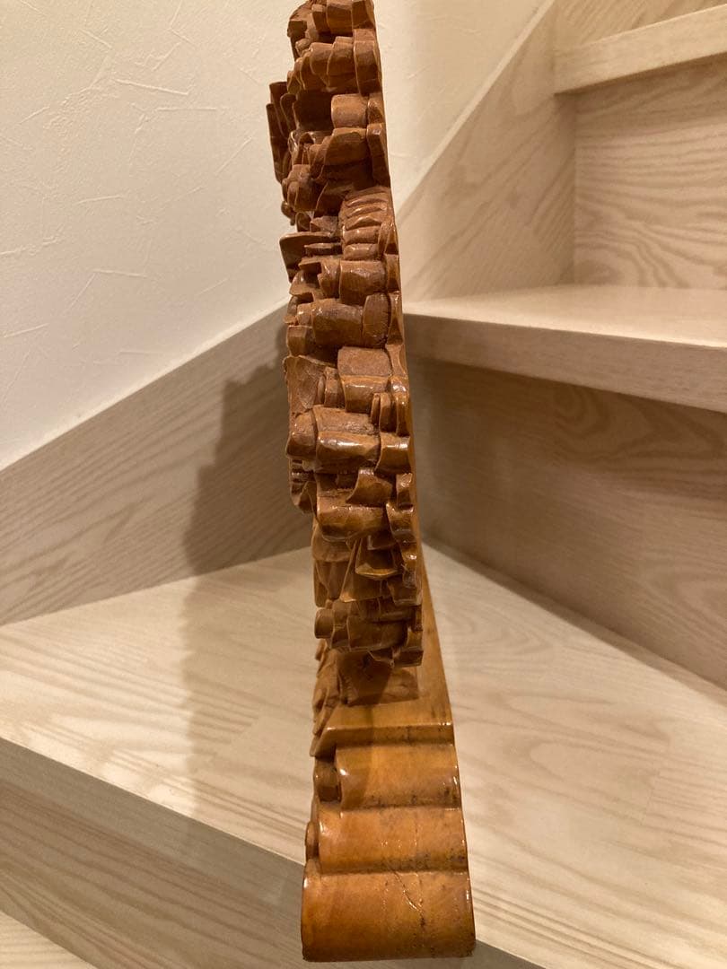 木彫り　一刀彫　9龍　一級品　骨董品