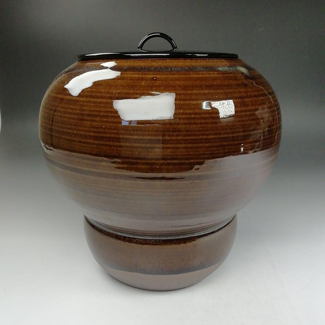 Ｗ１５４　水指　『高取焼』『箪瓢水指』『高取喜恵 造』　共箱　茶道具