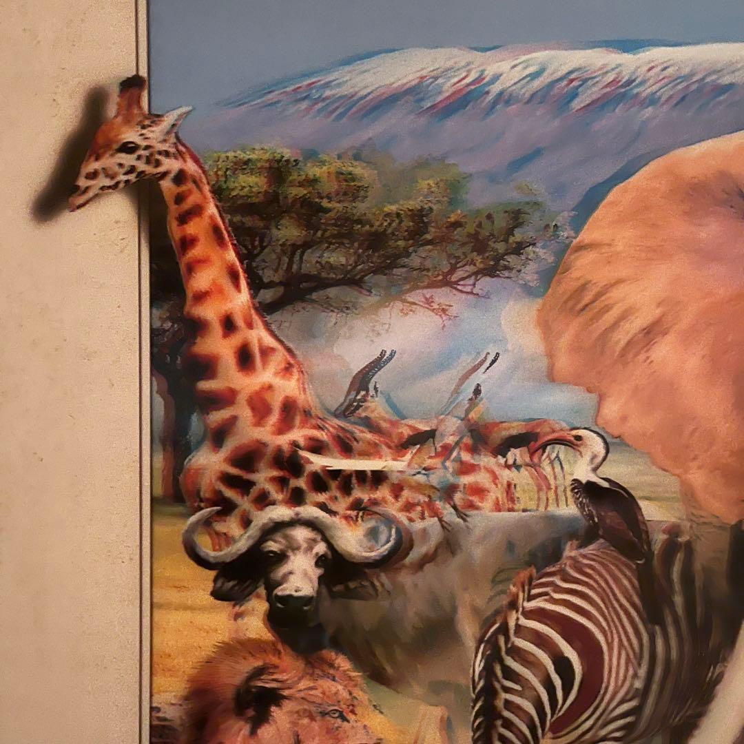 3Dアート Animals 額付 絵画 インテリア